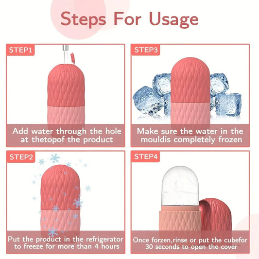 Silicone Ice Cube Facial Roller & Cleansing Scrub